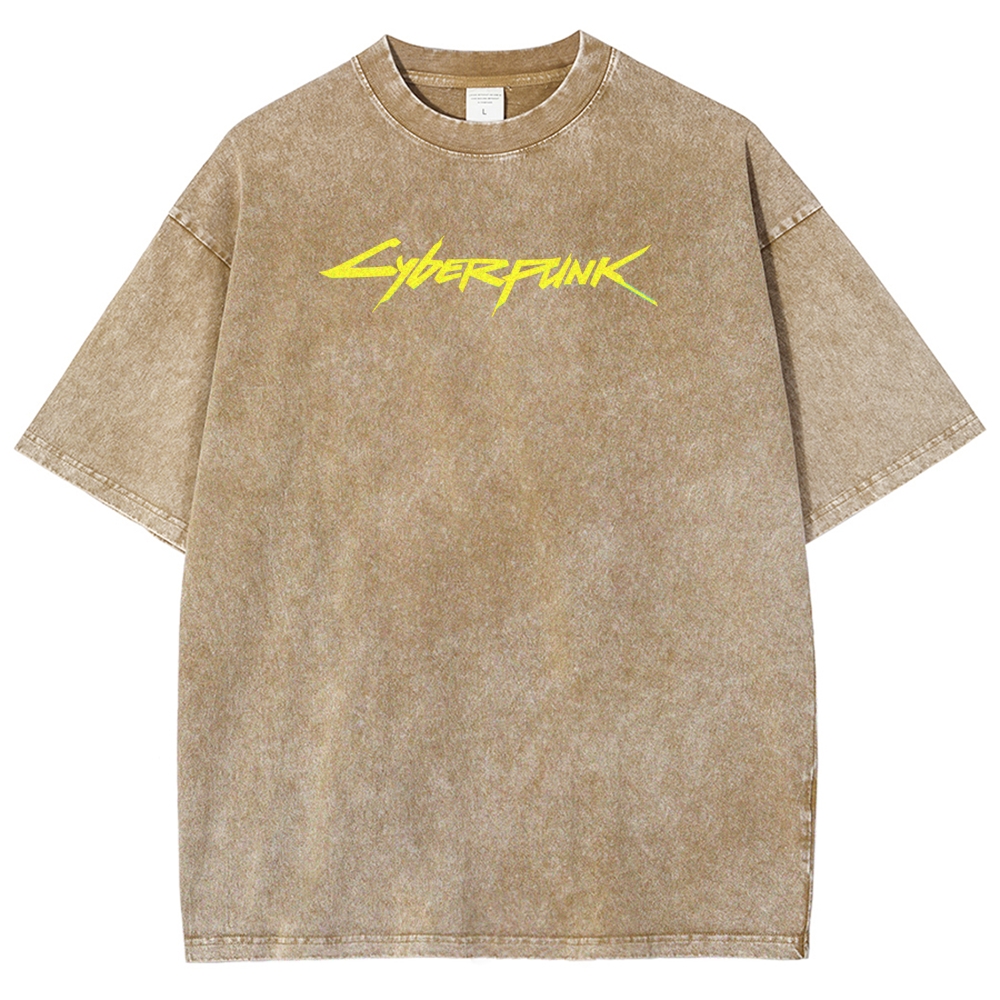 Cyberpunk Unisex Fit Washed T-Shirt 2508015999