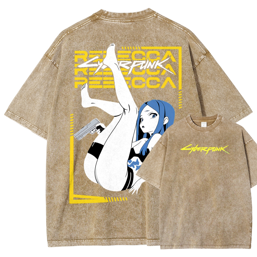 Cyberpunk Unisex Fit Washed T-Shirt 2508015999