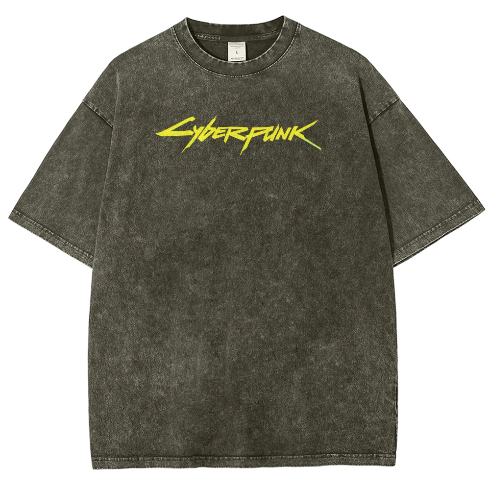 Cyberpunk Unisex Fit Washed T-Shirt 2508015999