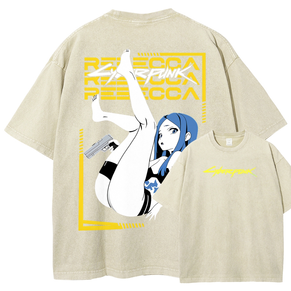 Cyberpunk Unisex Fit Washed T-Shirt 2508015999