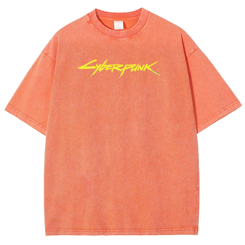 Cyberpunk Unisex Fit Washed T-Shirt 2508015999