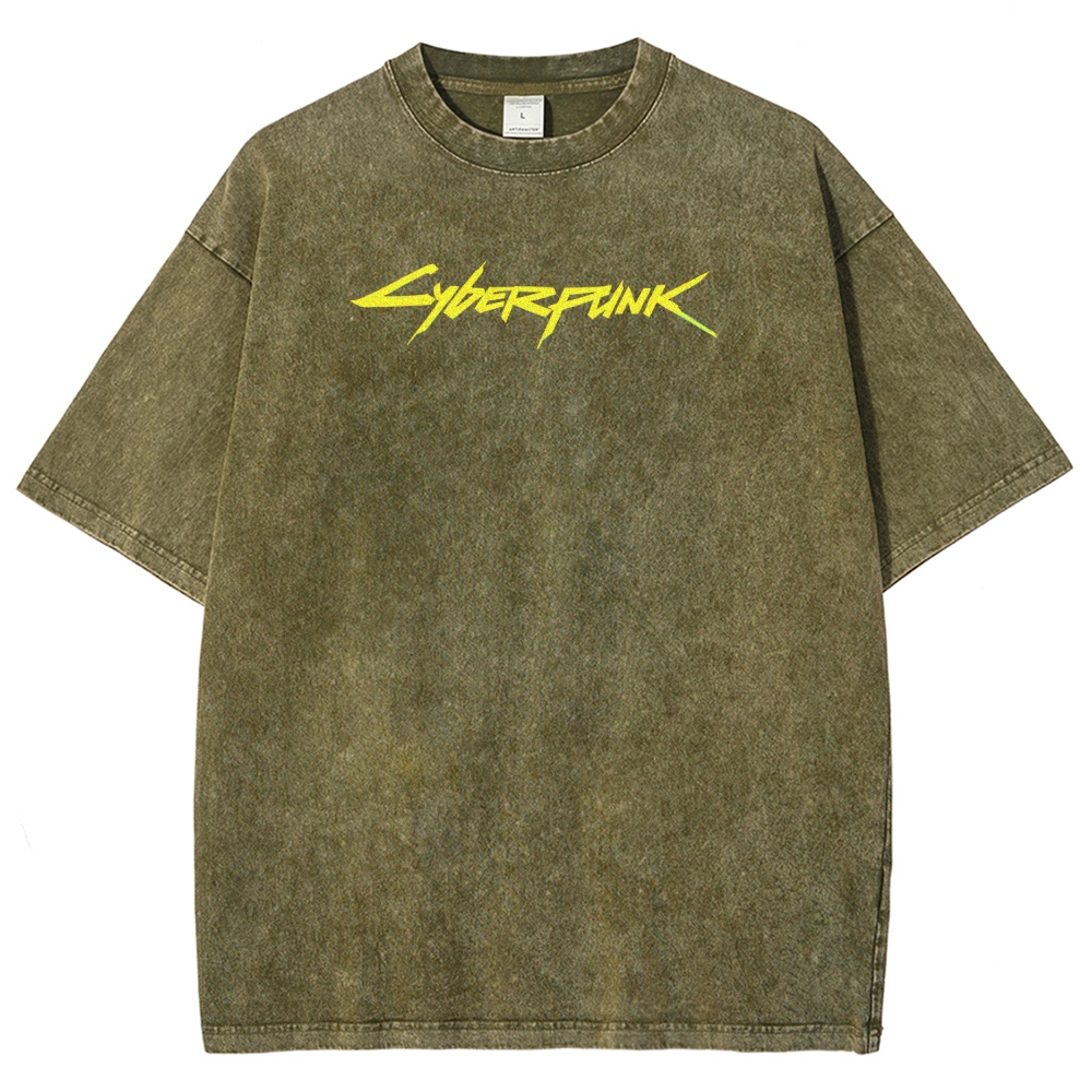 Cyberpunk Unisex Fit Washed T-Shirt 2508015999