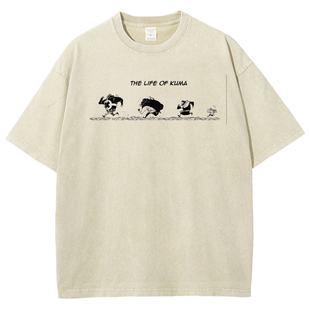 One Piece Bartholomew Kuma Unisex Fit Washed T-Shirt 2508016834