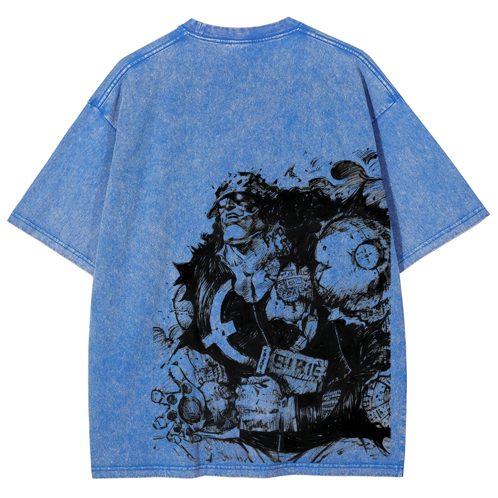 One Piece Bartholomew Kuma Unisex Fit Washed T-Shirt 2508016834