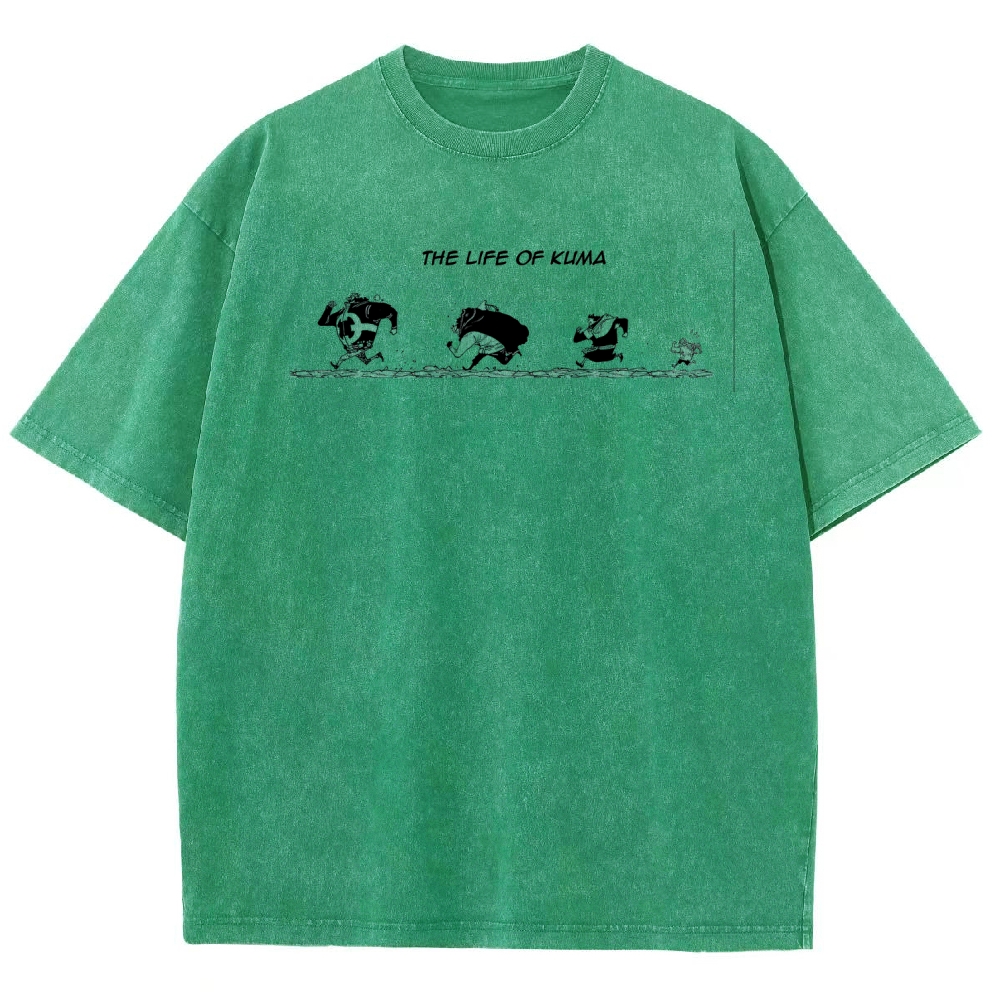 One Piece Bartholomew Kuma Unisex Fit Washed T-Shirt 2508016834