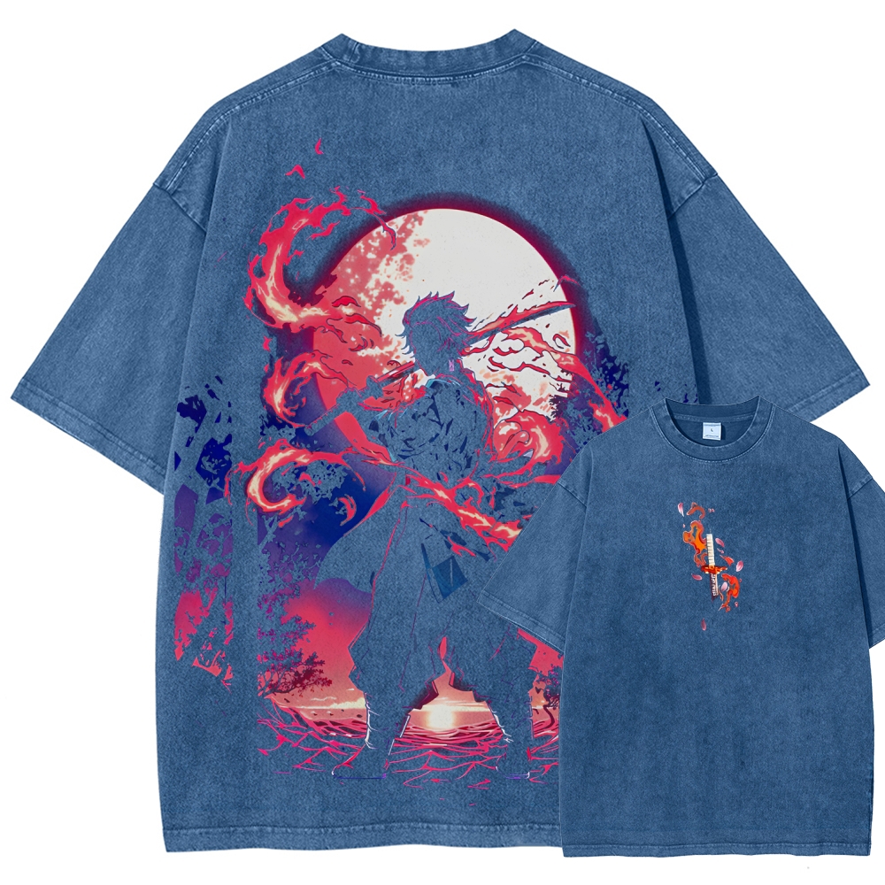 Demon Slayer Unisex Fit Washed T-Shirt 2508018941