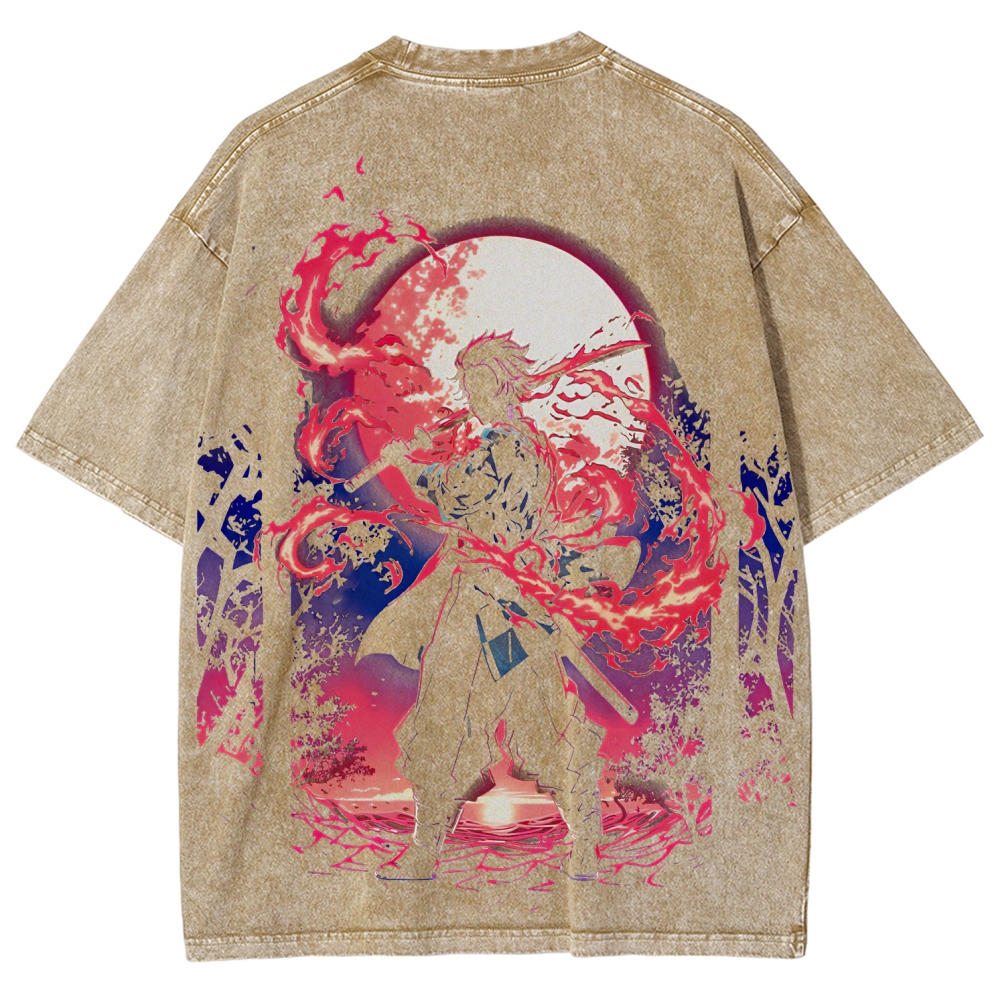 Demon Slayer Unisex Fit Washed T-Shirt 2508018941