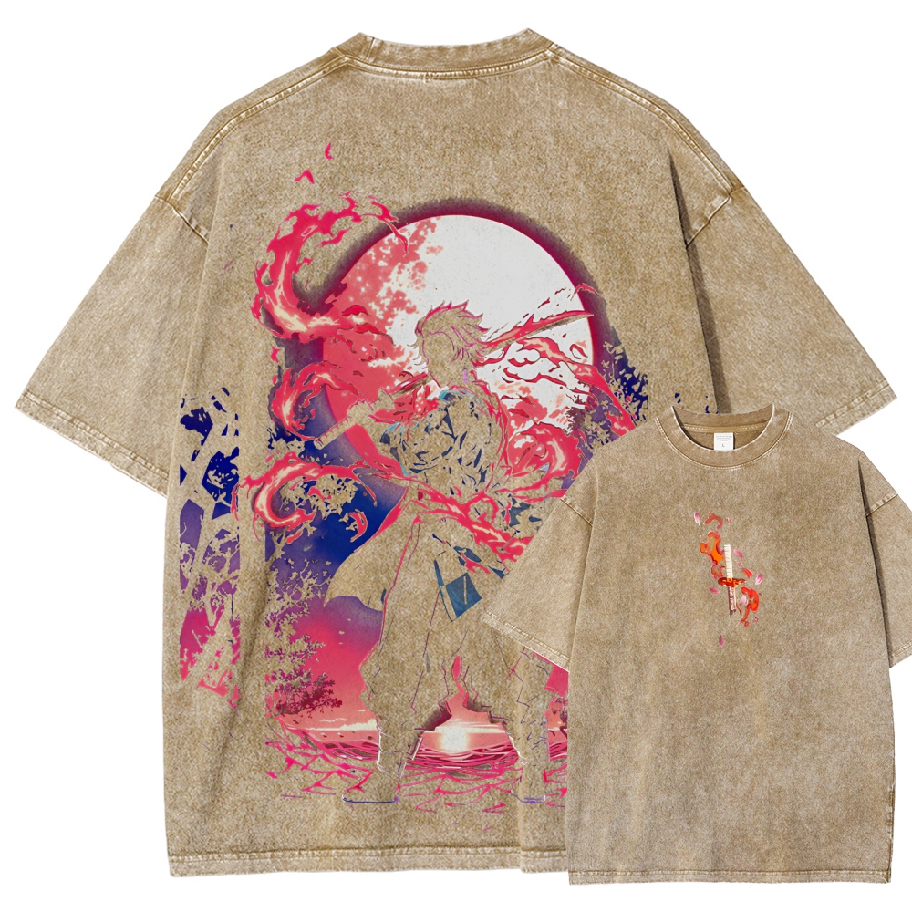 Demon Slayer Unisex Fit Washed T-Shirt 2508018941