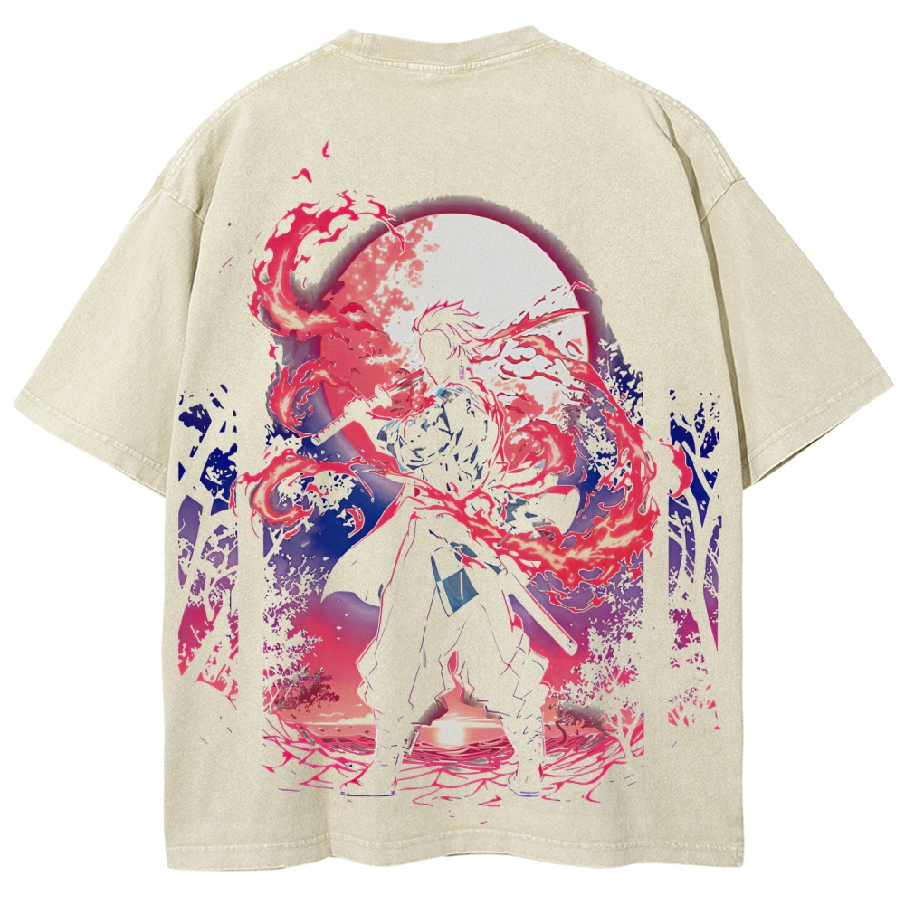 Demon Slayer Unisex Fit Washed T-Shirt 2508018941