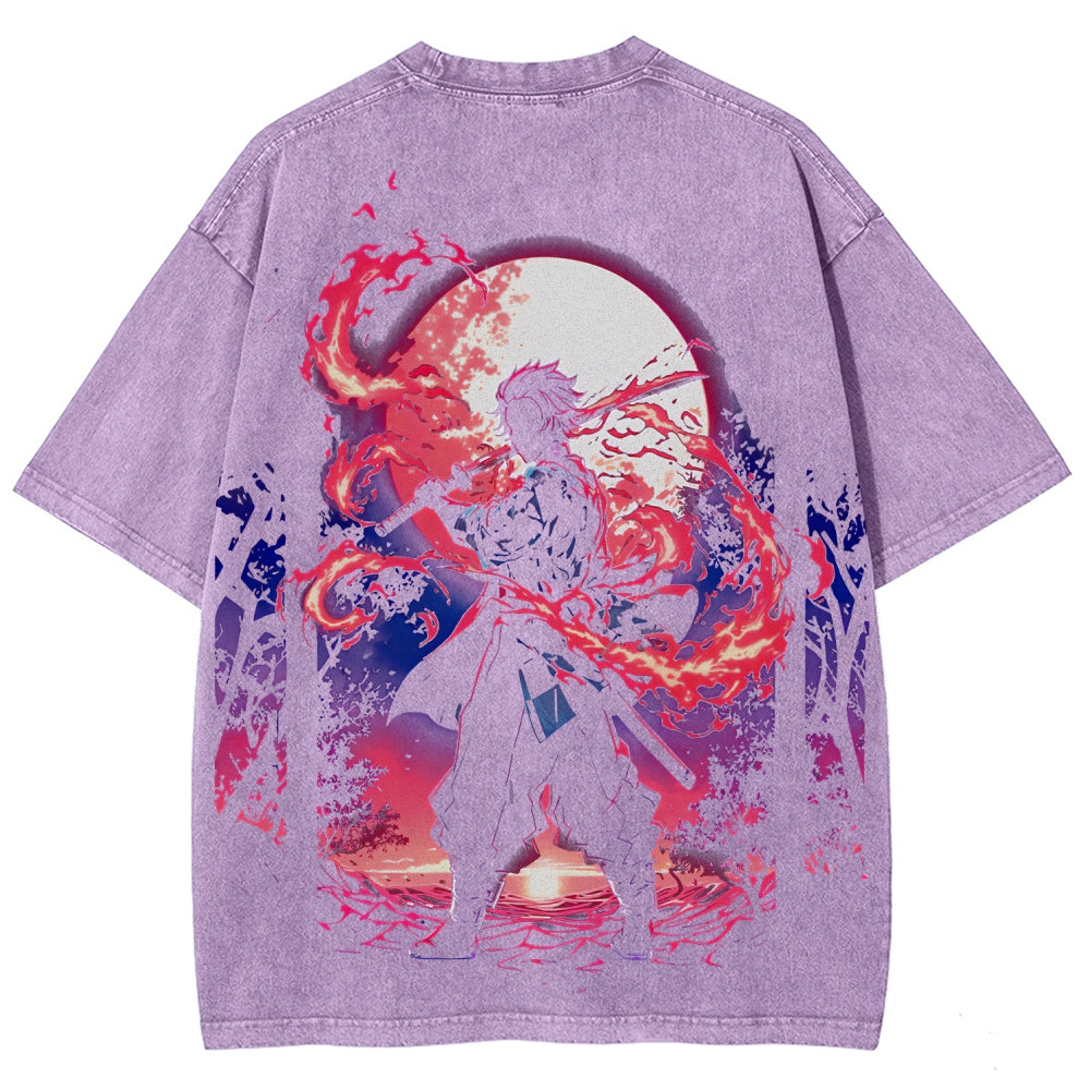 Demon Slayer Unisex Fit Washed T-Shirt 2508018941