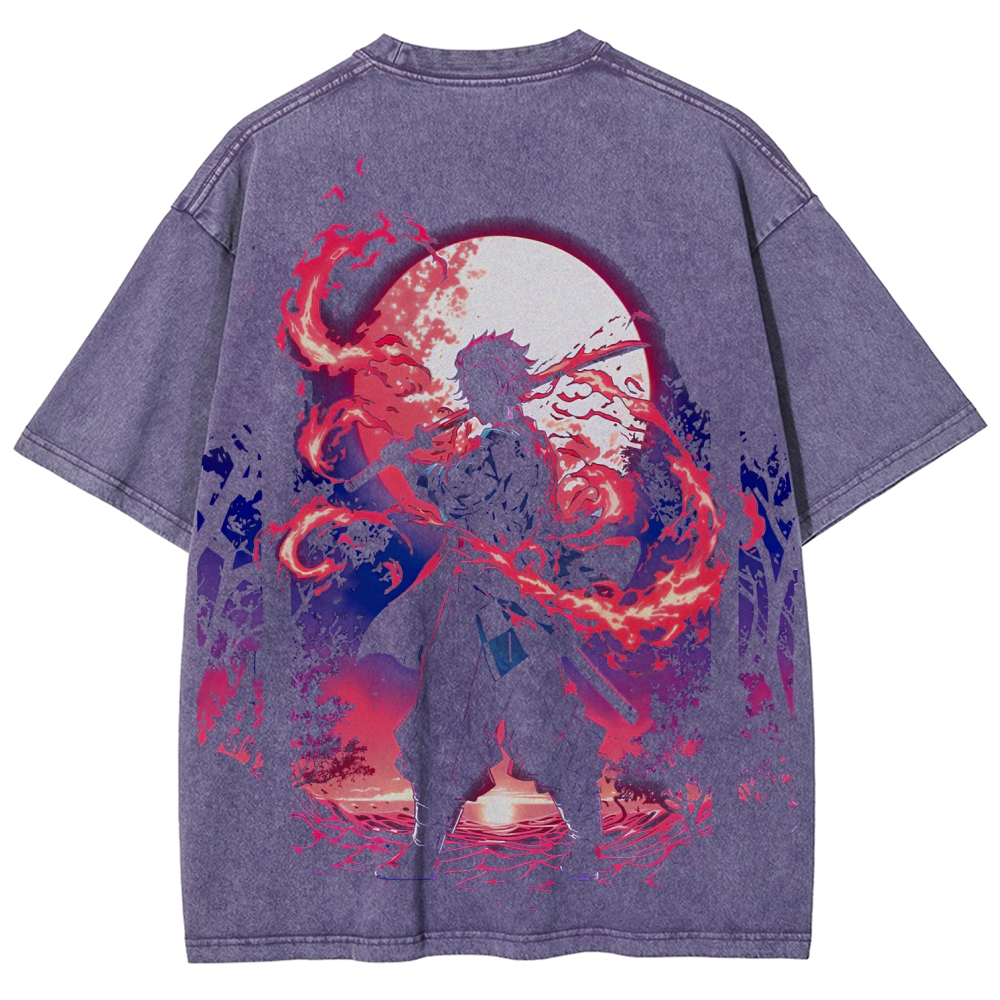 Demon Slayer Unisex Fit Washed T-Shirt 2508018941