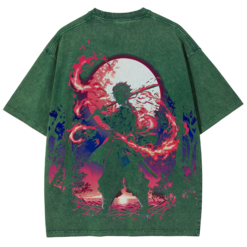 Demon Slayer Unisex Fit Washed T-Shirt 2508018941