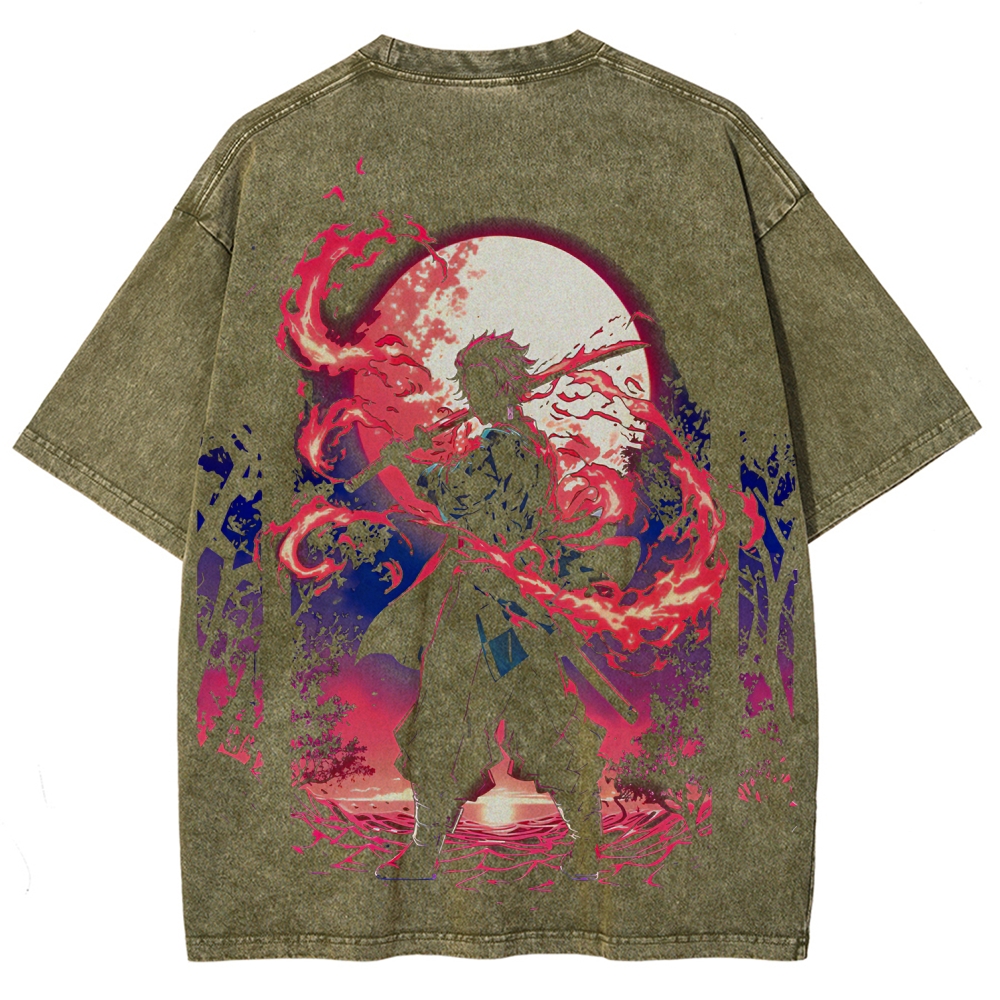 Demon Slayer Unisex Fit Washed T-Shirt 2508018941