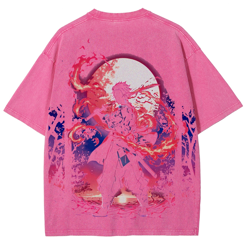 Demon Slayer Unisex Fit Washed T-Shirt 2508018941