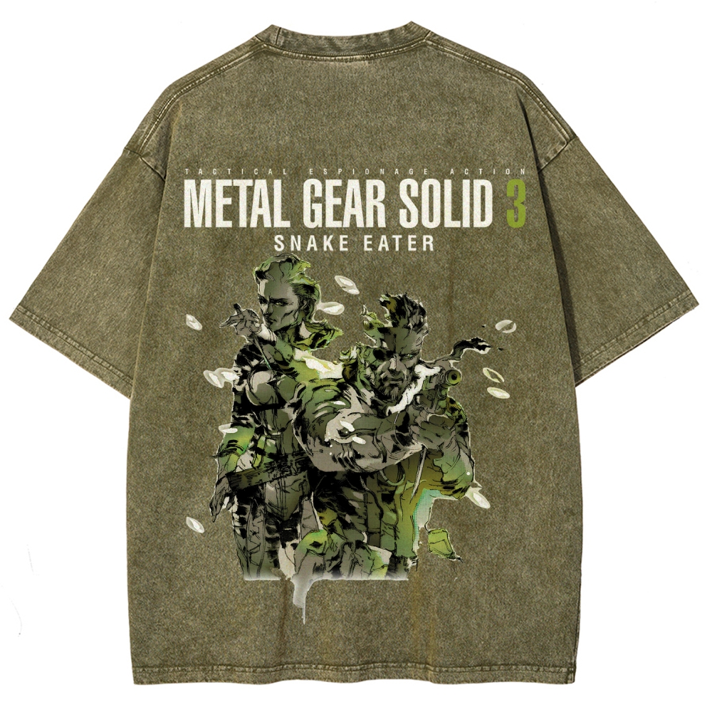 Metal Gear Solid Unisex Fit Washed T-Shirt 2508020481