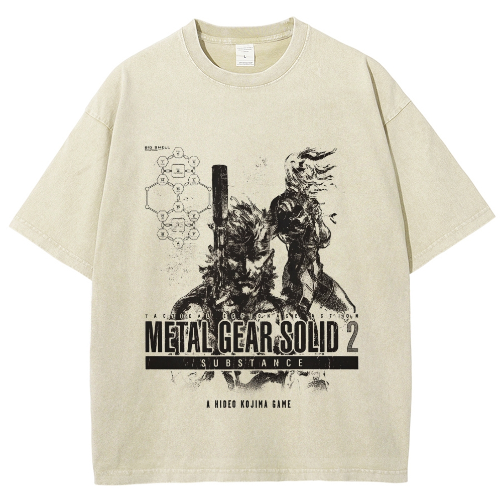 Metal Gear Solid Unisex Fit Washed T-Shirt 2508020702