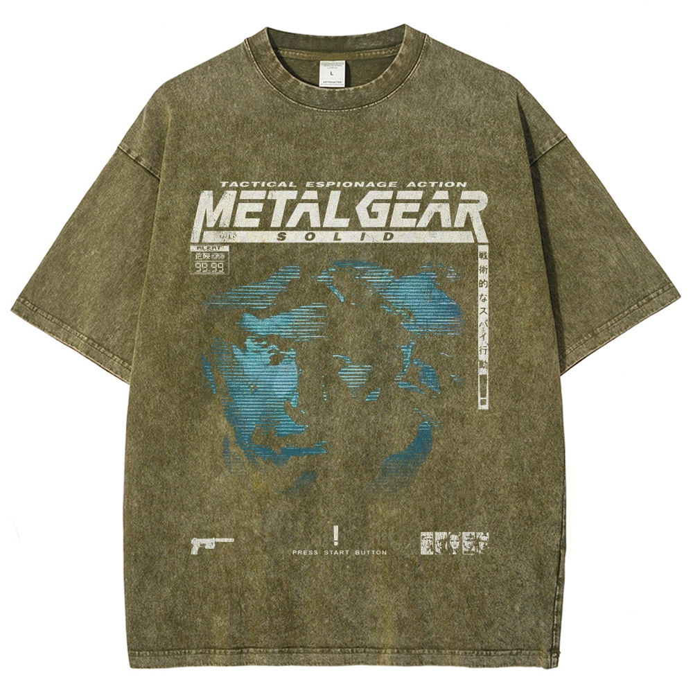 Metal Gear Solid Unisex Fit Washed T-Shirt 2508020714