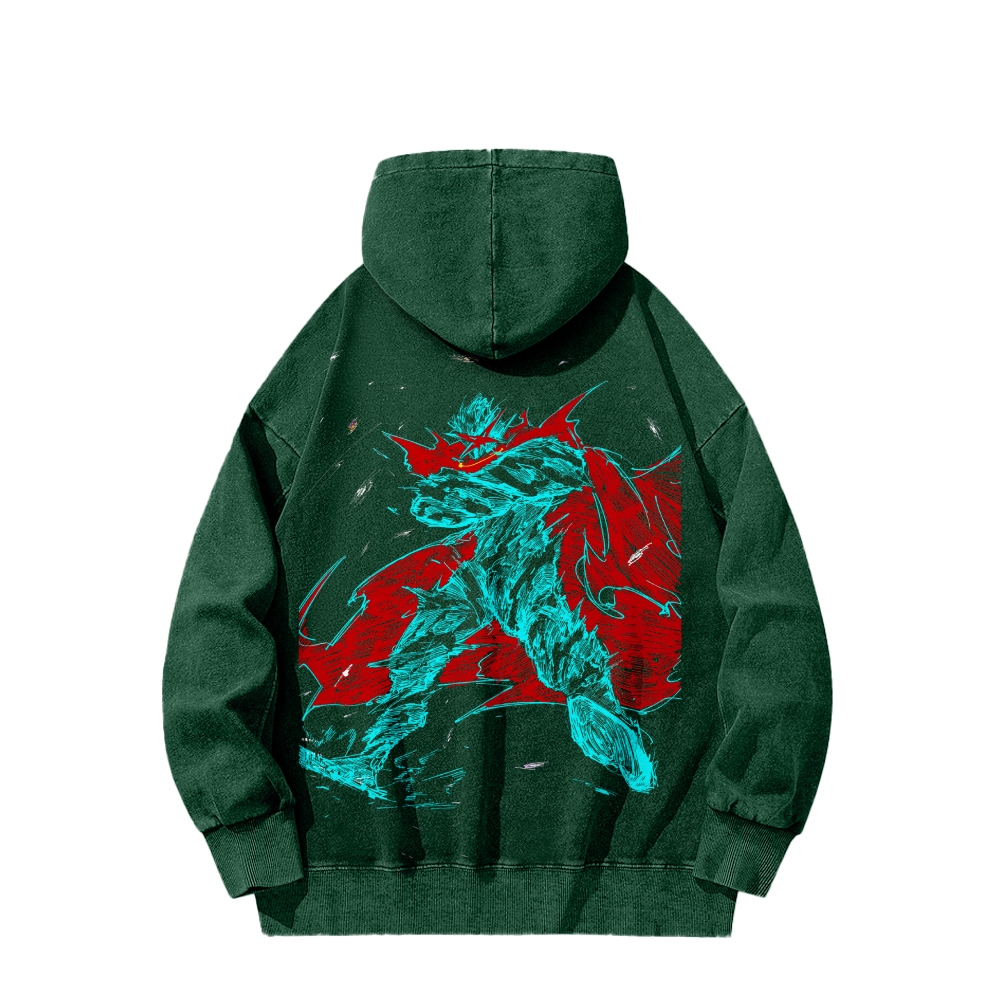 Tengen Toppa Casual Washed Hoodie 2508025916