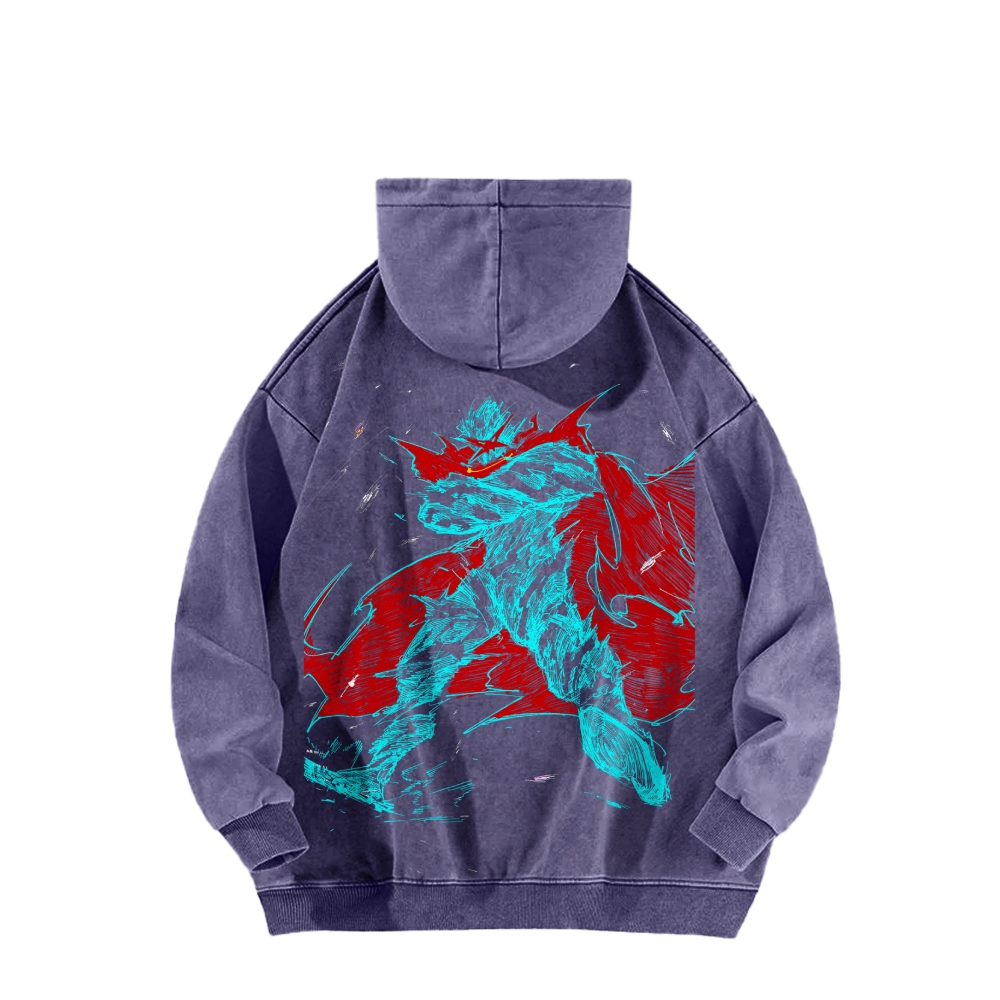 Tengen Toppa Casual Washed Hoodie 2508025916