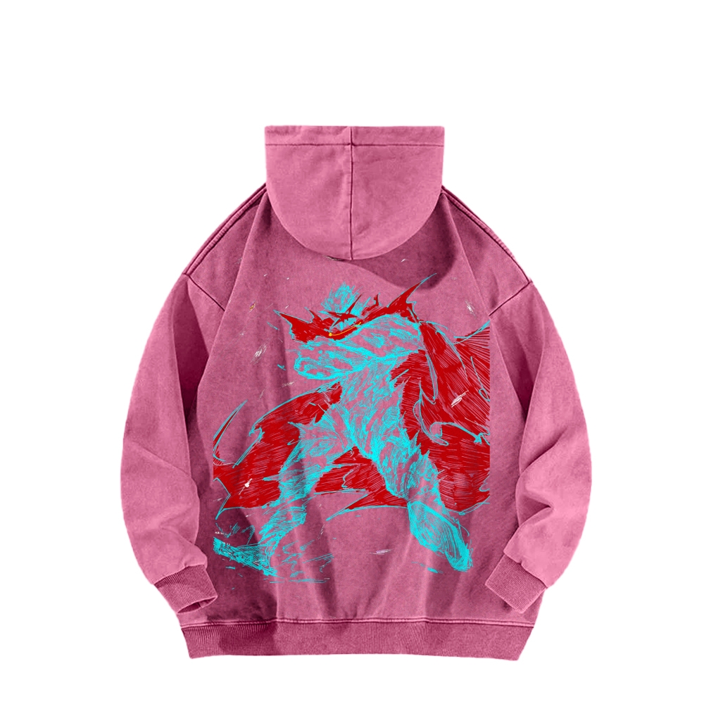 Tengen Toppa Casual Washed Hoodie 2508025916