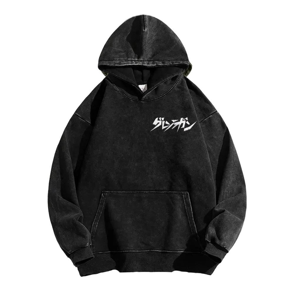 Tengen Toppa Casual Washed Hoodie 2508025916