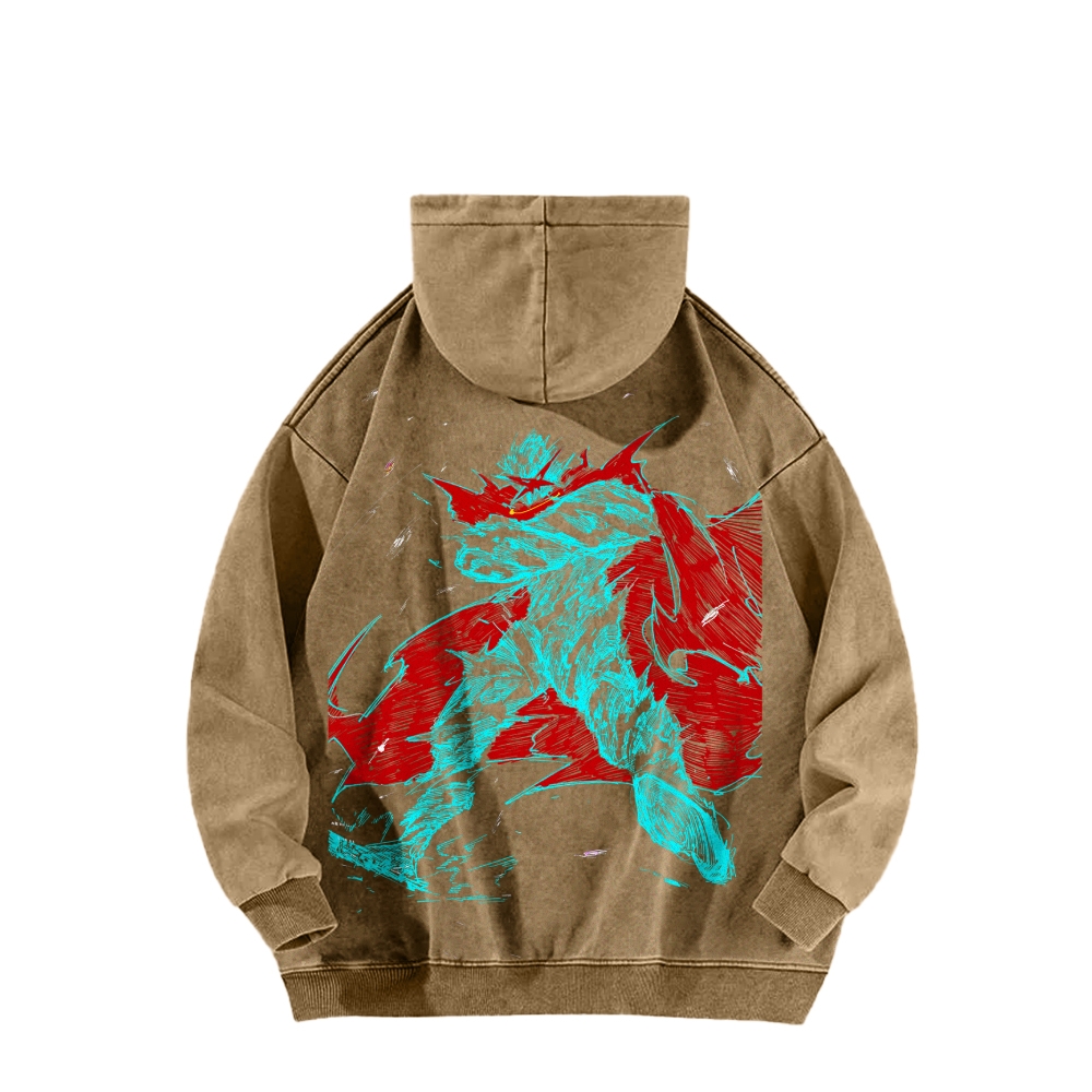 Tengen Toppa Casual Washed Hoodie 2508025916