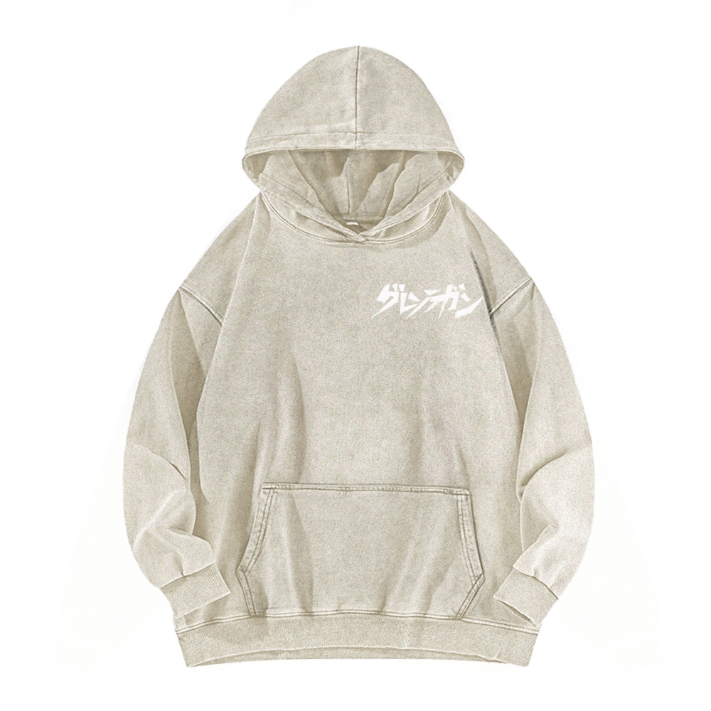 Tengen Toppa Casual Washed Hoodie 2508025916