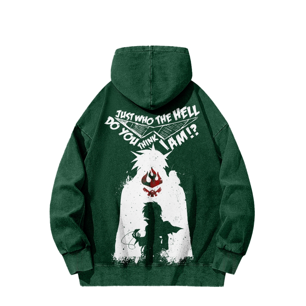 Tengen Toppa Casual Washed Hoodie 2508025924