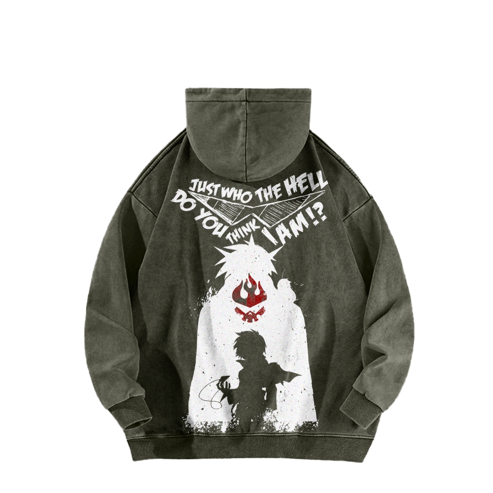 Tengen Toppa Casual Washed Hoodie 2508025924