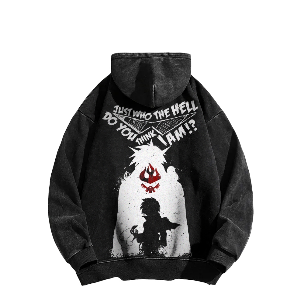 Tengen Toppa Casual Washed Hoodie 2508025924