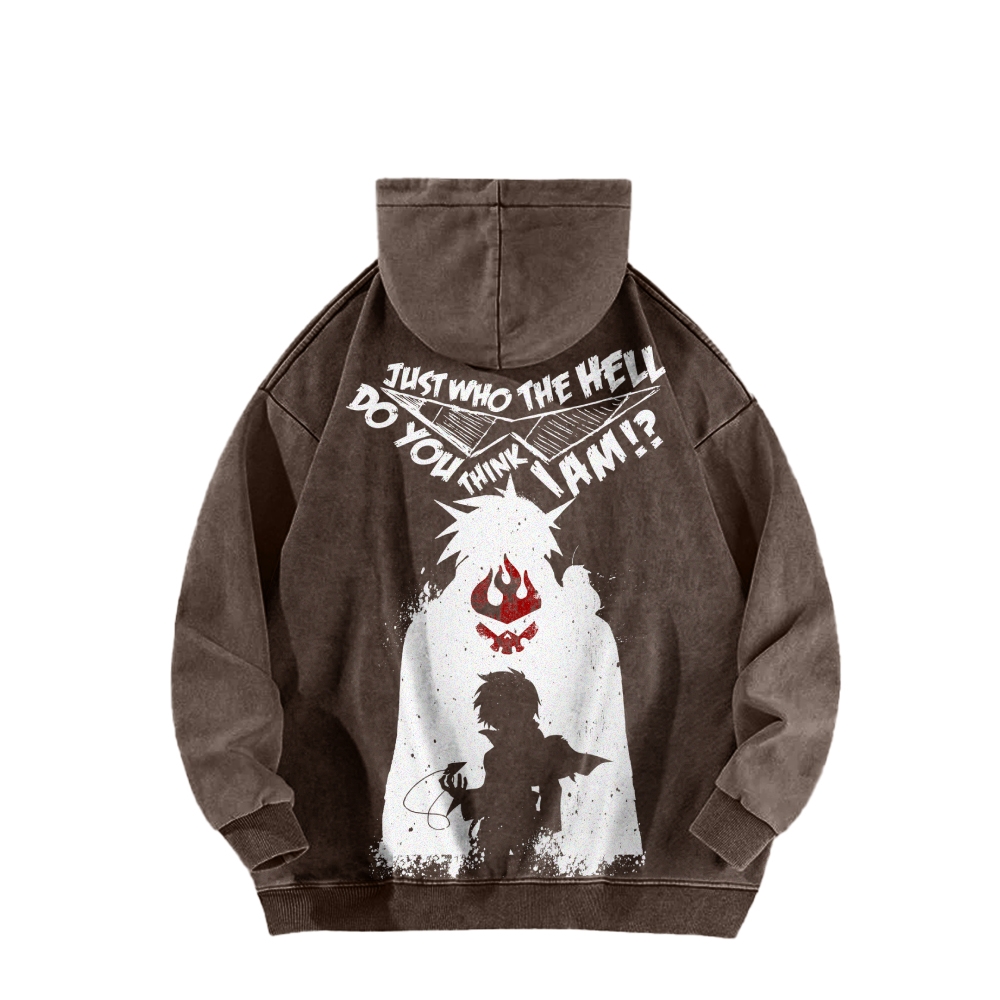 Tengen Toppa Casual Washed Hoodie 2508025924