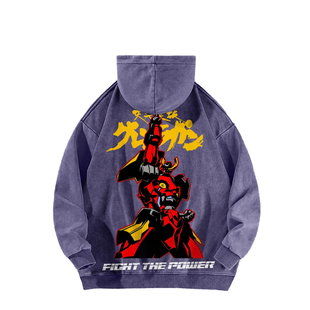 Tengen Toppa Casual Washed Hoodie 2508025925