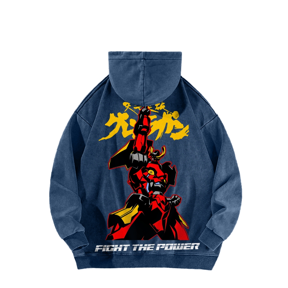 Tengen Toppa Casual Washed Hoodie 2508025925