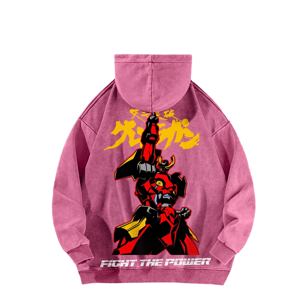 Tengen Toppa Casual Washed Hoodie 2508025925