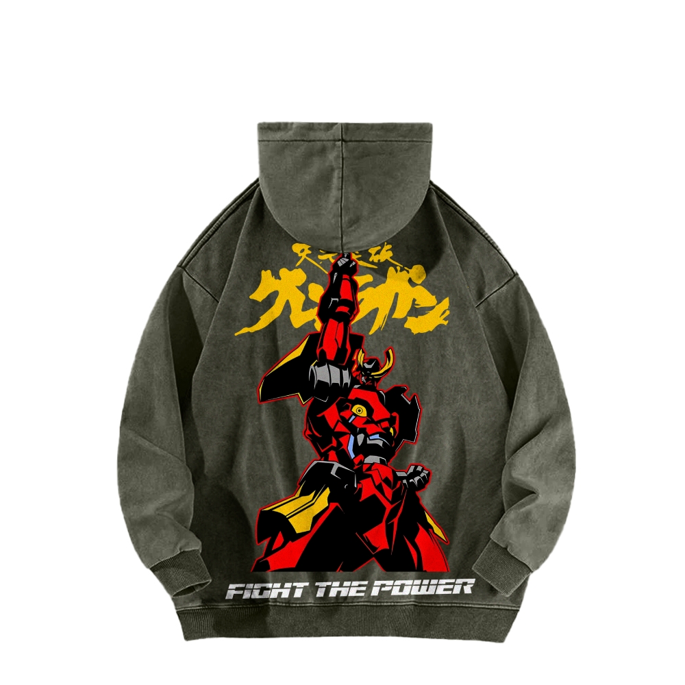 Tengen Toppa Casual Washed Hoodie 2508025925