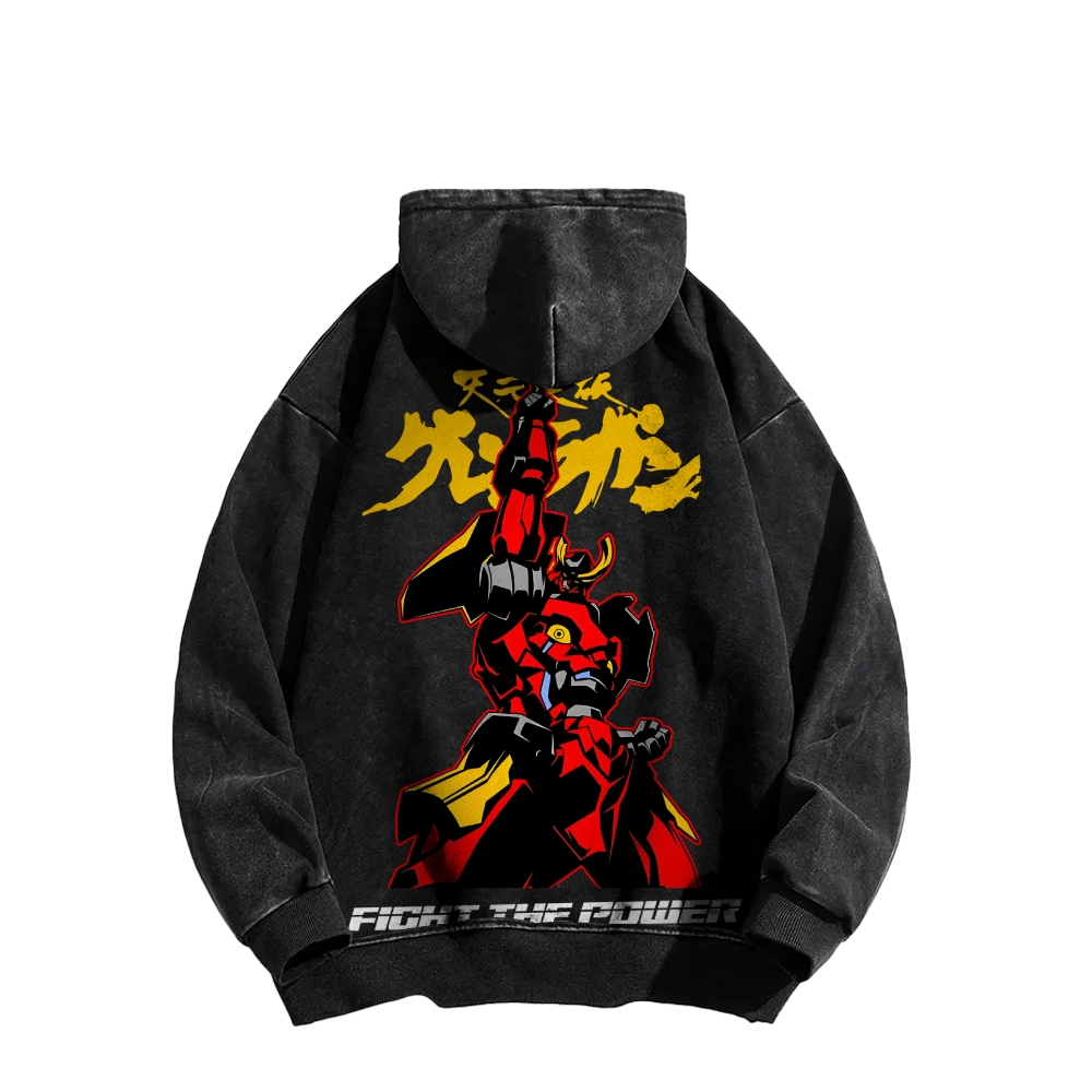 Tengen Toppa Casual Washed Hoodie 2508025925