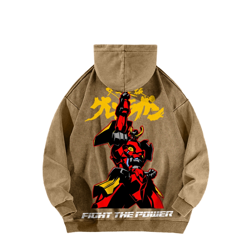 Tengen Toppa Casual Washed Hoodie 2508025925