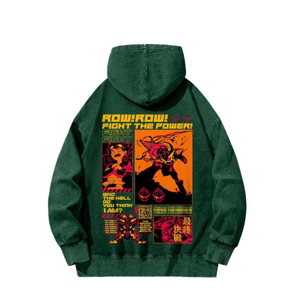 Tengen Toppa Casual Washed Hoodie 2508025929