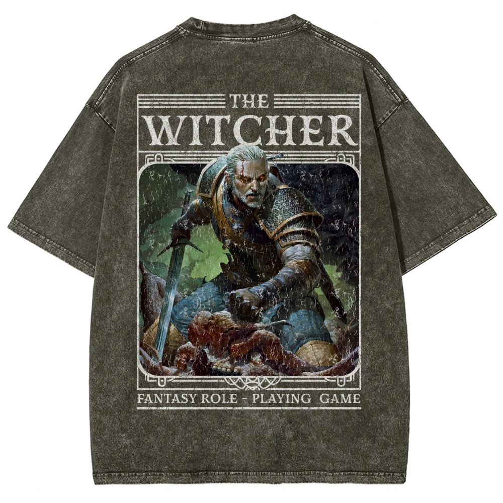 The Witcher Unisex Fit Washed T-Shirt 2508026824