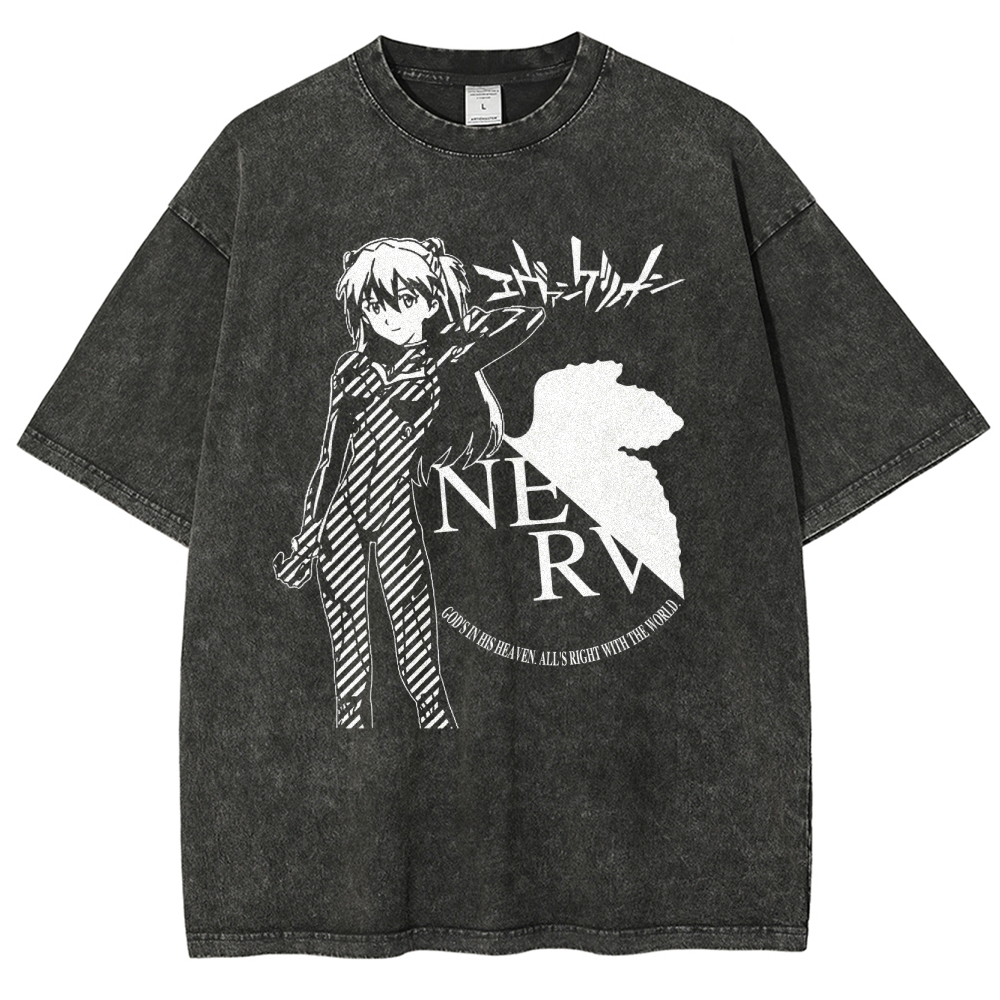 Neon Genesis Evangelion Unisex Fit Washed T-Shirt 2509001921