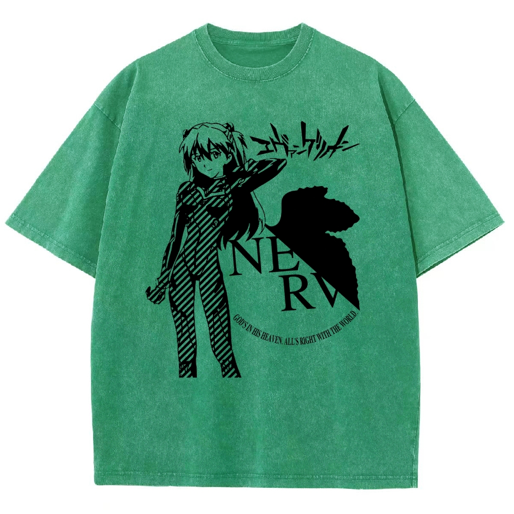 Neon Genesis Evangelion Unisex Fit Washed T-Shirt 2509001921