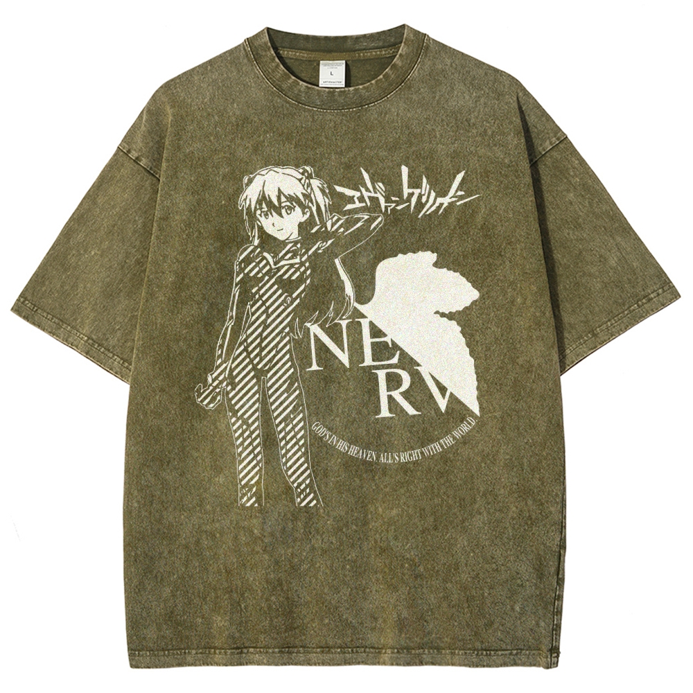 Neon Genesis Evangelion Unisex Fit Washed T-Shirt 2509001921