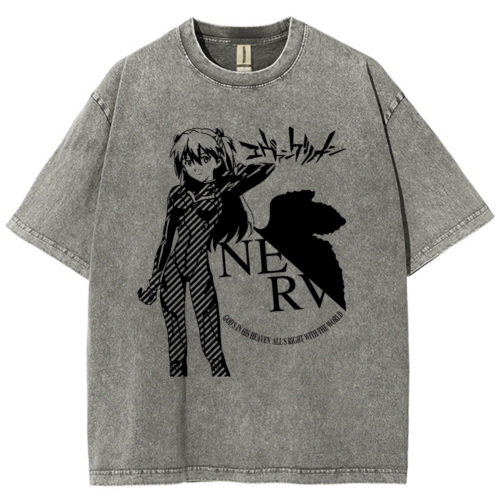 Neon Genesis Evangelion Unisex Fit Washed T-Shirt 2509001921