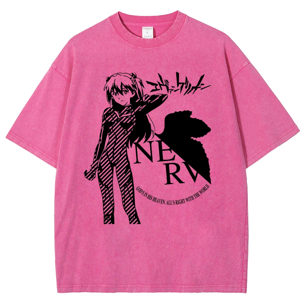 Neon Genesis Evangelion Unisex Fit Washed T-Shirt 2509001921