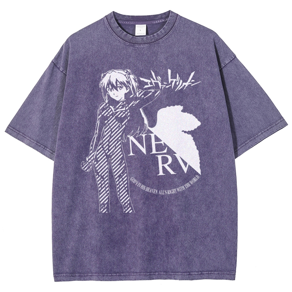Neon Genesis Evangelion Unisex Fit Washed T-Shirt 2509001921