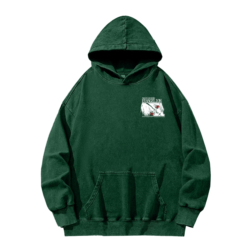 Neon Genesis Evangelion Casual Washed Hoodie 2509002828