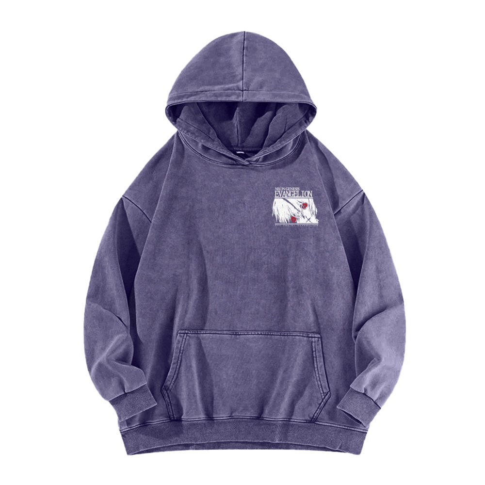 Neon Genesis Evangelion Casual Washed Hoodie 2509002828