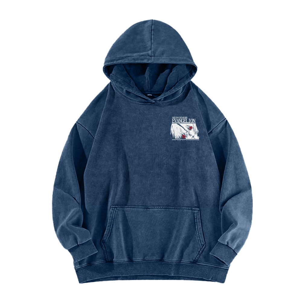 Neon Genesis Evangelion Casual Washed Hoodie 2509002828