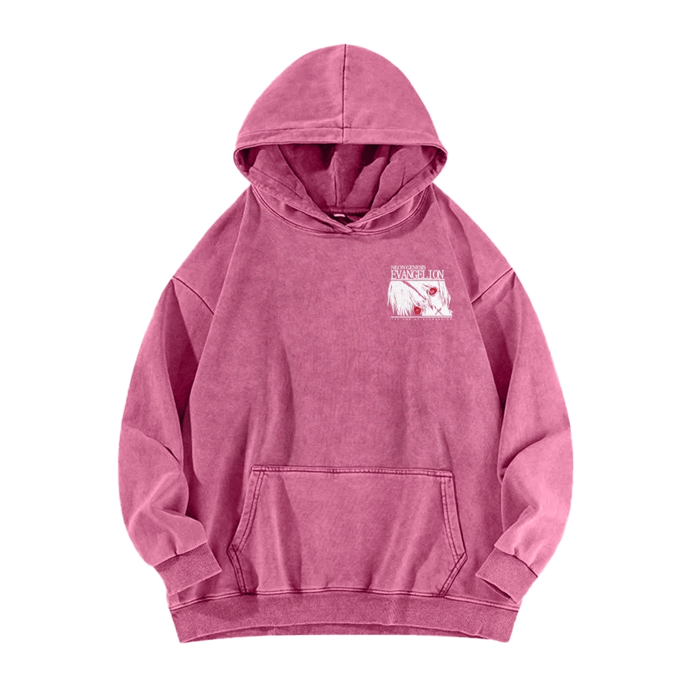 Neon Genesis Evangelion Casual Washed Hoodie 2509002828