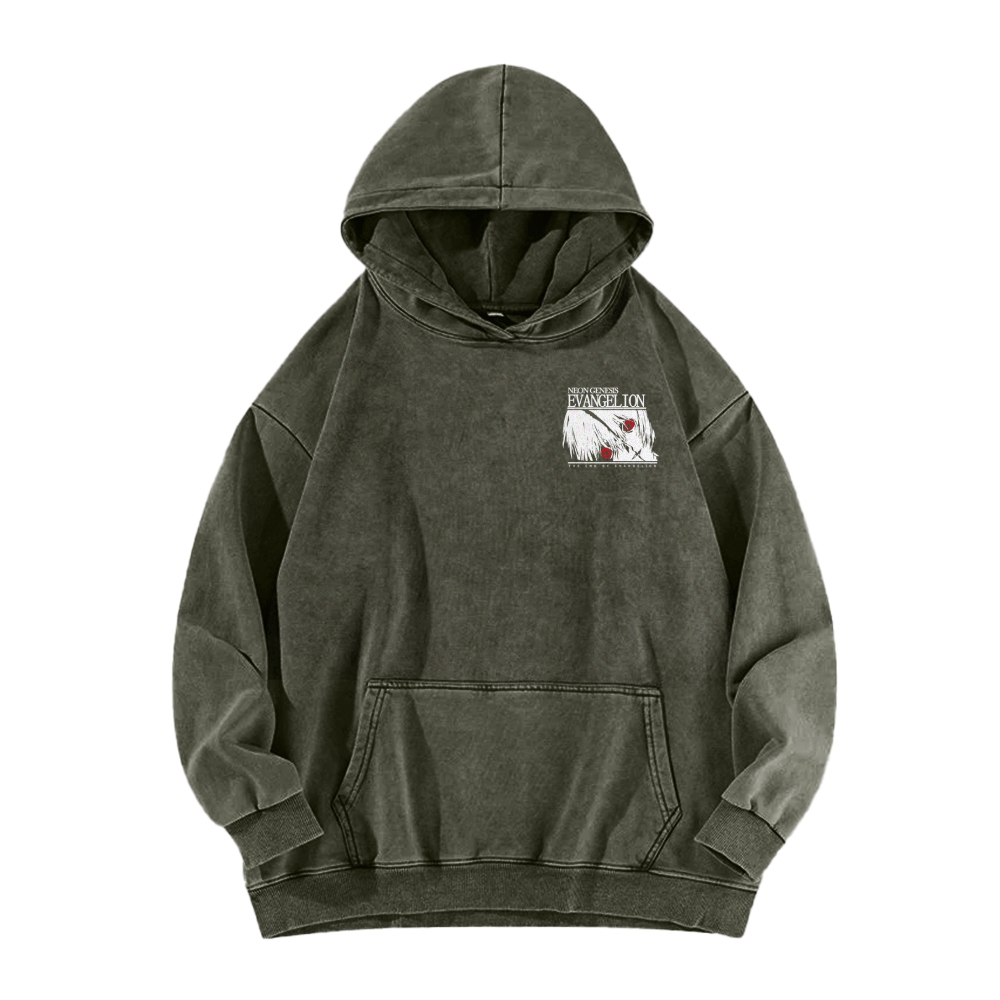 Neon Genesis Evangelion Casual Washed Hoodie 2509002828